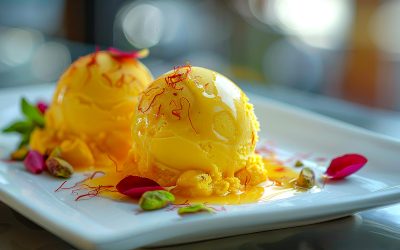 Helado de pistilo de azafrán