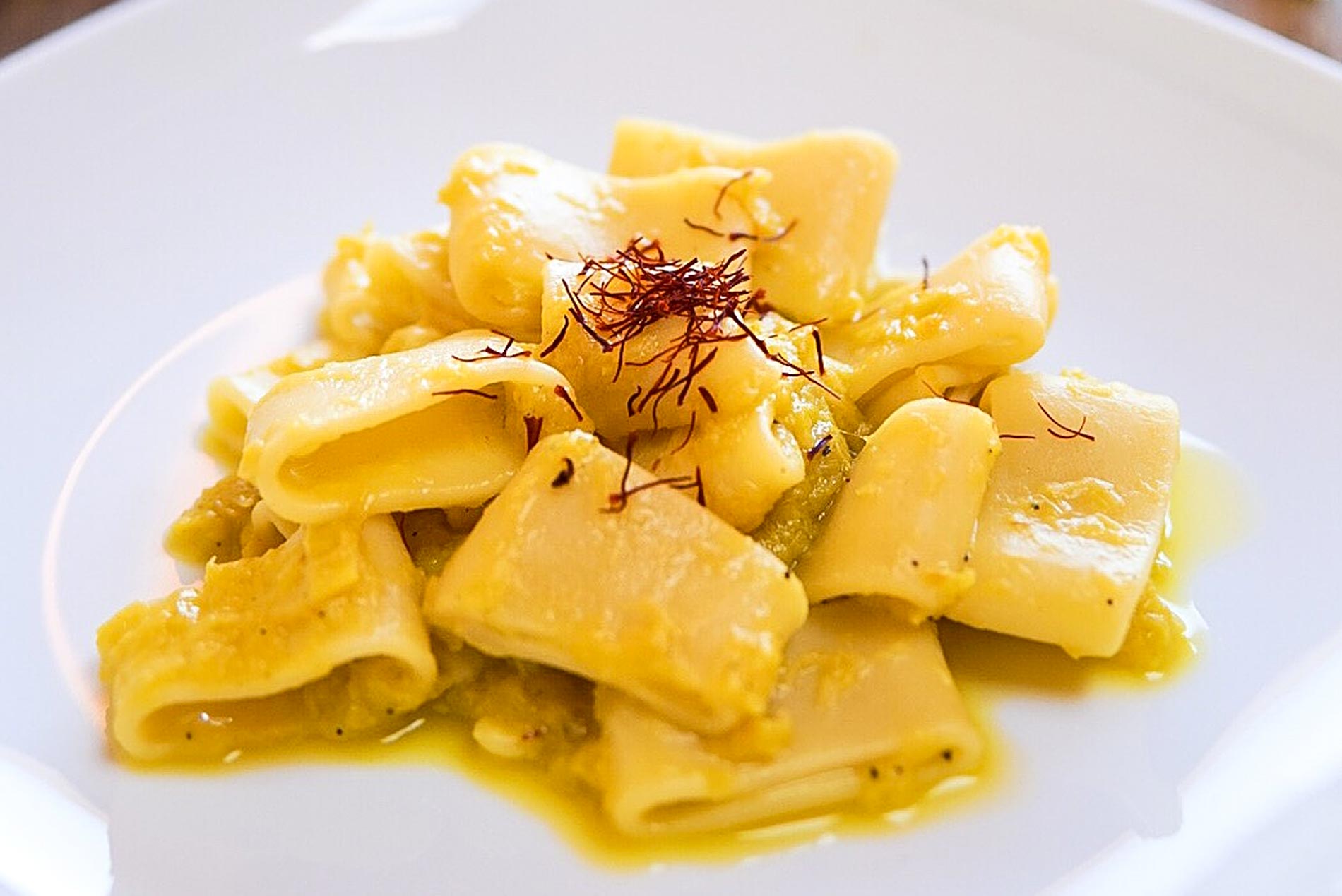 Pasta al azafrán